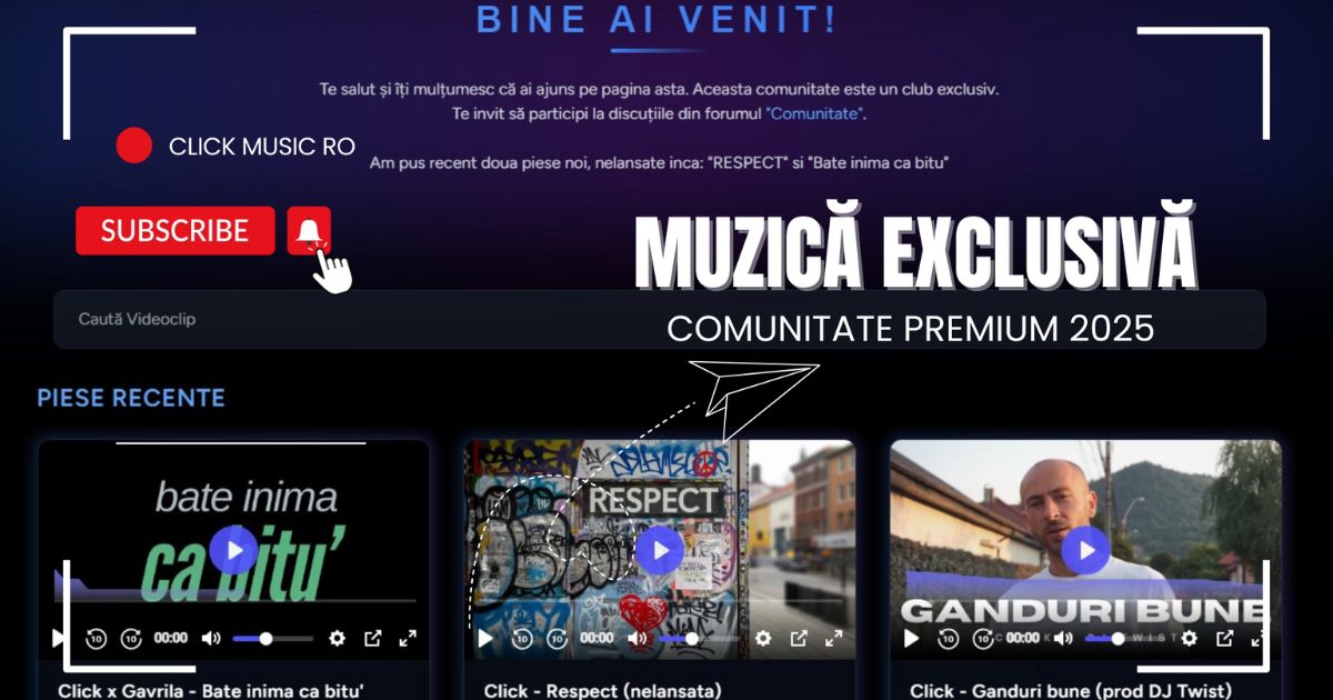 Exclusiv pe Click Music: Două piese noi disponibile pentru comunitatea Premium